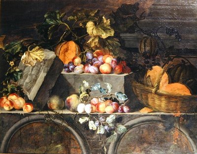 果物の静物画（油彩・キャンバス） 作： Jean Baptiste Oudry