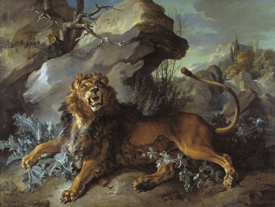 ライオンとハエ 作： Jean-Baptiste Oudry