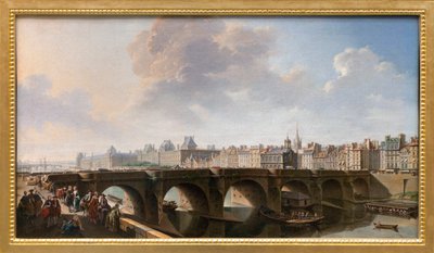 フランス、パリのセーヌ川に架かるポンヌフ (新しい橋) 橋 作： Jean Baptiste Raguenet