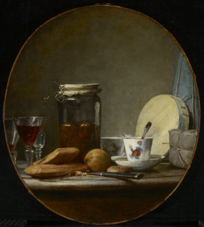 アプリコットの瓶 作： Jean Baptiste Simeon Chardin