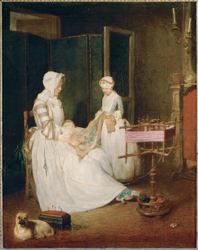 La mere laborieuse - 勤勉な母親... 作： Jean-Baptiste Simeon Chardin