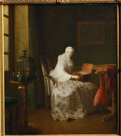セリネットとは、鳥に歌を教えるための小さな機械仕掛けのオルガンのこと。 作： Jean-Baptiste Simeon Chardin