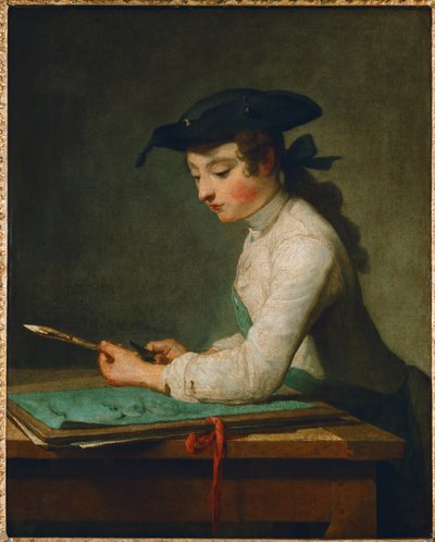 Le jeune dessinateur - 若い画家... 作： Jean-Baptiste Simeon Chardin