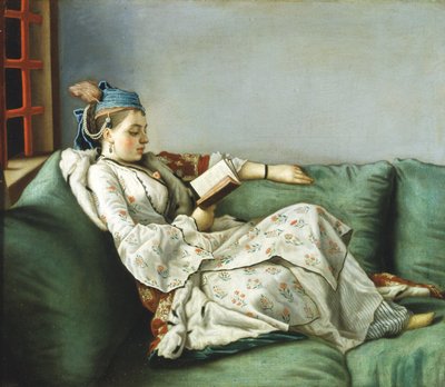 トルコ風の服を着たフランスのマリア・アデレードの肖像 作： Jean Étienne Liotard