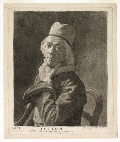 小さな自画像 作： Jean-Étienne Liotard