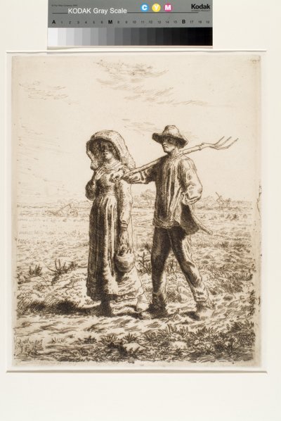 出勤（エッチング） 作： Jean Francois Millet