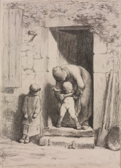 母性的配慮 作： Jean-Francois Millet