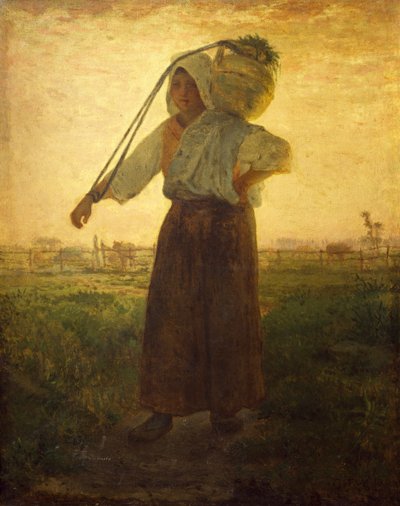 グレヴィルのノーマン ミルクメイド 作： Jean Francois Millet