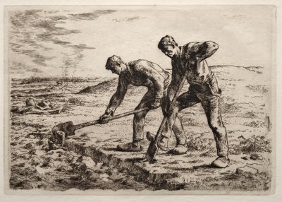 ディガーズ（エッチング） 作： Jean-Francois Millet