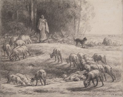 羊飼い 作： Jean-Francois Millet
