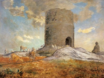 Jean-Jean-Francois Millet (1814-1875) による Barbizon の Chailly の塔。 作： Jean Francois Millet