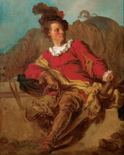 ジャン＝クロード・リシャール、サンノン修道院長、エスパニョールの装い 作： Jean-Honore Fragonard