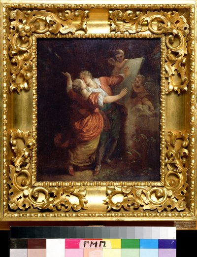 「愛への誓い」（愛への誓い）ジャン・オノレ・フラゴナール（1732-1806）による絵画、18世紀、サンクトペテルブルクのプーシキン記念美術館 作： Jean Honore Fragonard