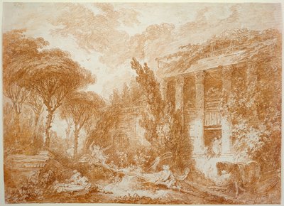 マールブルク城の公園風景 作： Jean-Honore Fragonard