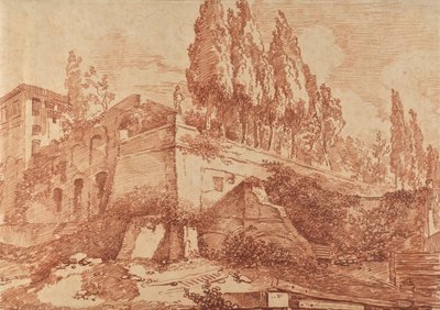 ローマの皇帝宮殿の廃墟 作： Jean-Honore Fragonard