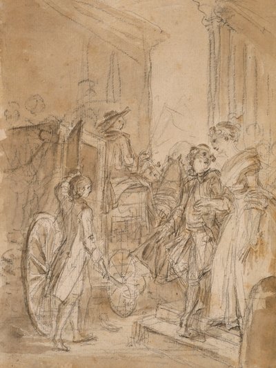 コーチによる出発 作： Jean-Honore Fragonard