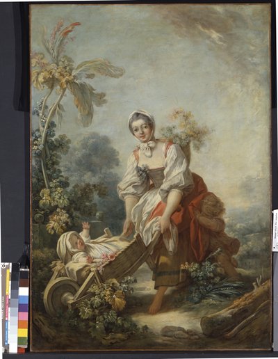 母性の喜び（キャンバスに油彩） 作： Jean Honore Fragonard