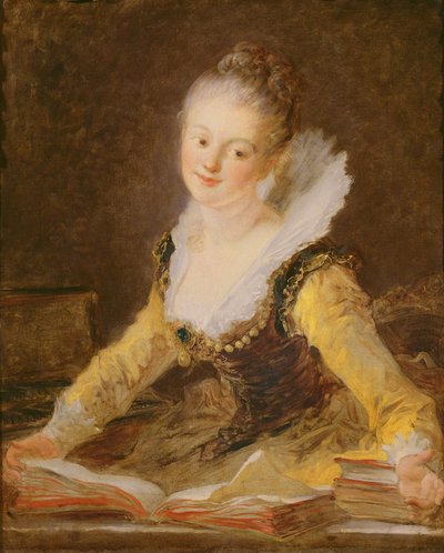 研究、または歌、c.1769（キャンバスに油彩） 作： Jean Honore Fragonard