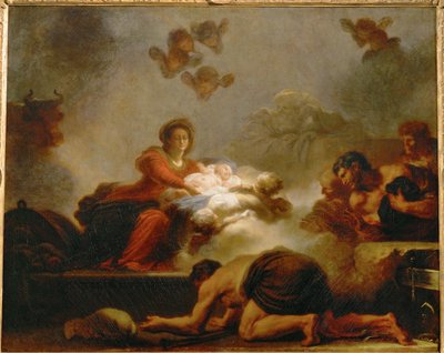 羊飼いたちの崇拝 ... 作： Jean-Honore Fragonard