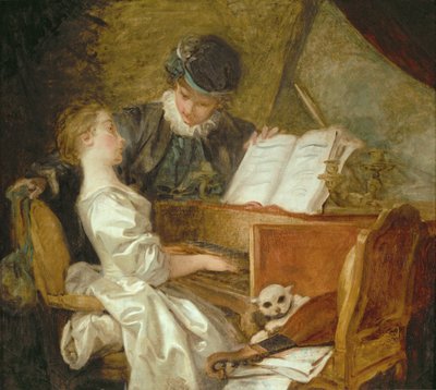 音楽レッスン ... 作： Jean-Honore Fragonard