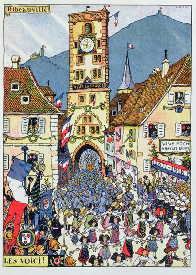 アルザス地方リボーヴィルへのフランス軍の進入 作： Jean Jacques Waltz