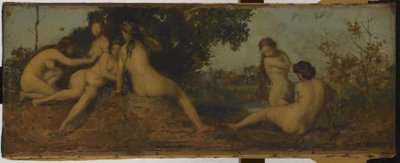 ナイアス、1873年から1877年の間（キャンバスに油彩） 作： Jean Jacques Henner