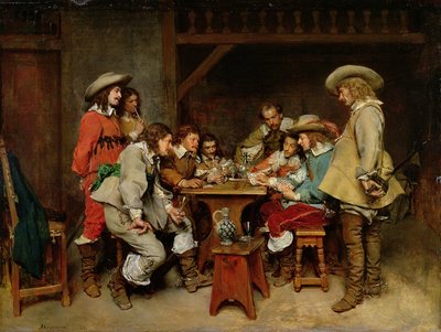 イノセントとカード・シャープナーピケのゲーム 作： Jean Louis Ernest (after) Meissonier