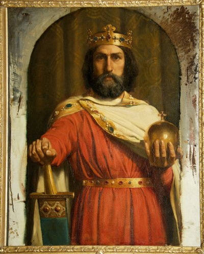 カール大帝、フランク王国の王 作： Jean Louis Ernest Meissonier