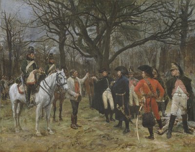 情報-デサイクス将軍と農民 作： Jean Louis Ernest Meissonier