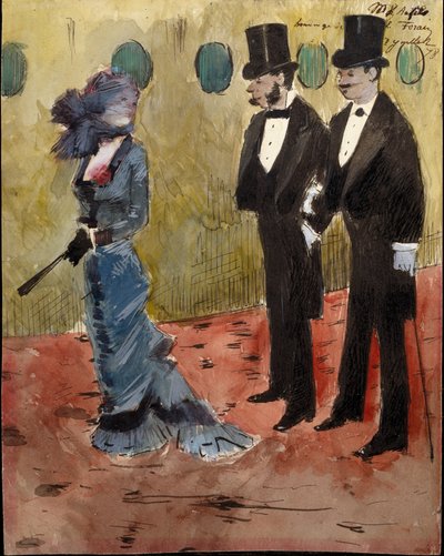 劇場にて 作： Jean-Louis Forain
