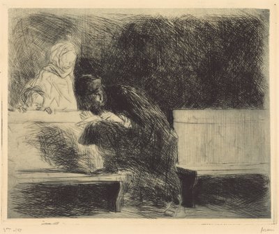 書類を調べる弁護士 作： Jean-Louis Forain
