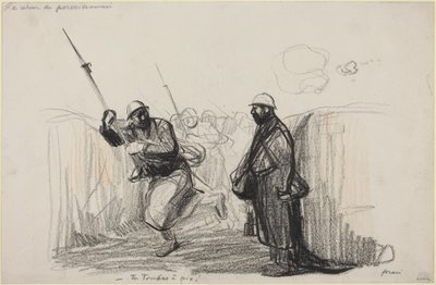 休暇兵の帰還。- いいところに来た！ 作： Jean-Louis Forain