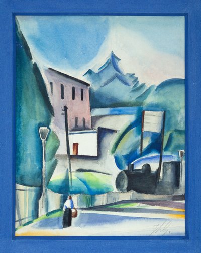 列車の通過、1915-20年頃（紙に水彩） 作： Jean Louis Gampert