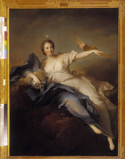 オーロラとしてのマダムドシャトールーの肖像 作： Jean Marc Nattier