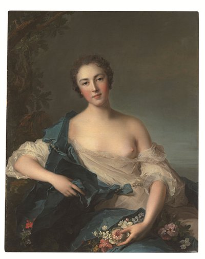 フローラとしての女性の肖像 作： Jean Marc Nattier