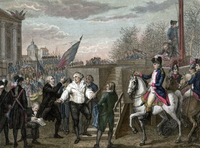 フランス革命: パリでギロチンにかけられたルイ 16 世の死 作： Jean (after) Duplessis Bertaux