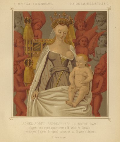マドンナ・ラクタンス役のアグネス・ソレル（クロモリソ） 作： Jean (after) Fouquet