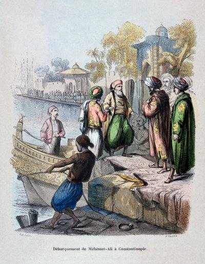 マホメットアリがコンスタンティノープルに到着、c1847。 作： Jean Adolphe Beauce