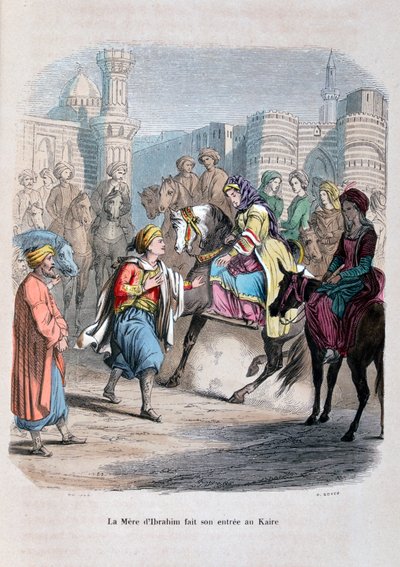 イブラヒムパシャの母、カイロ、1847年 作： Jean Adolphe Beauce