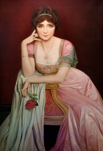 ジャン・アレックス・コラブーフ（1870-1947）による歌手ジュヌヴィエーヴ・ヴィックス（1879-1939）の肖像画、1906年ナント、美術館 作： Jean Alexandre Coraboeuf