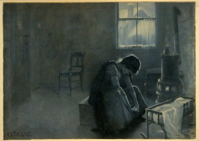 厳しい冬でしたね、パブ。 1893年（カラーリトグラフ） 作： Jean Alexandre Michel Andre Castaigne