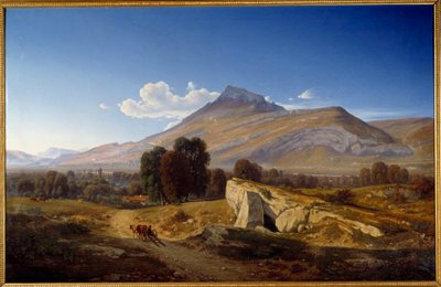 サン・エグレーブで撮影されたイゼール渓谷の眺め。 ジャン アレクシス アシャール (1807-1884) の絵画 作： Jean Alexis Achard