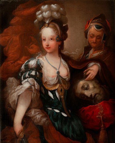 ホロフェルネスの首を持つジュディス (ホロフェルネスの首を持つジュディス) - Alexis Grimou (1678-1733) による絵画、キャンバスに油彩、18 世紀半ば (88x72 cm) - ヴィラヌフ宮殿博物館、ワルシャワ (ポーランド) 作： Jean Alexis Grimou