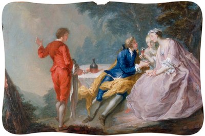 祝宴：会話の作品 1730年頃 油彩・カンヴァス 作： Jean Antoine (after) Watteau