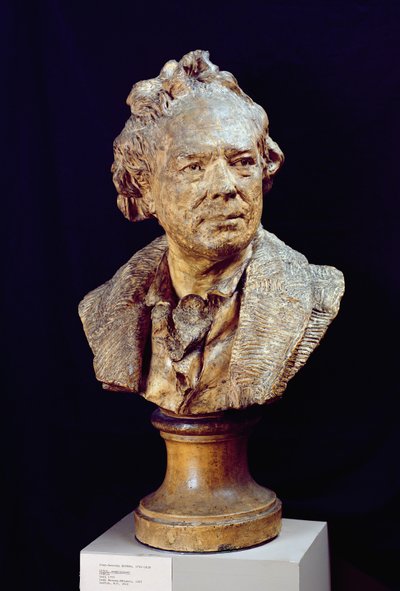 クリストフ・ウィリバルド・フォン・グルックの胸像（1714-87）c.1775（しっくい） 作： Jean Antoine Houdon