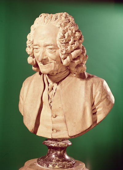 ヴォルテールの胸像（1694-1778） 作： Jean Antoine Houdon