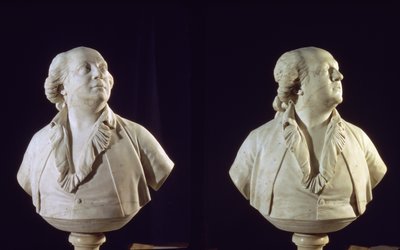 カリオストロ（大理石）の数と呼ばれるジュゼッペバルサモ（1743-95年）の胸像 作： Jean Antoine Houdon