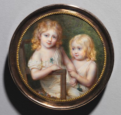 アーティストの肖像子供たちのエマとポール、c。 1795年。 作： Jean Antoine Laurent