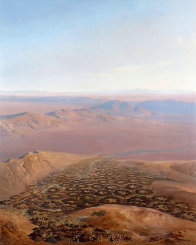 1843年5月16日、アブドエルカデルのスマラ捕獲の全景 作： Jean Antoine Simeon Fort