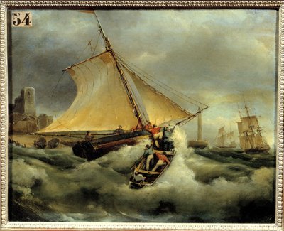 悪い時代。テオドール・グーディン（1802-1880）の絵画 作： Jean Antoine Theodore Gudin